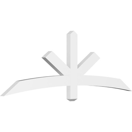 Ekena Millwork Alberta Architectural Grade PVC Gable Bracket, 72"W x 24"H x 2"D x 4"F, 8/12 Pitch GBP072X24X0204ALB00